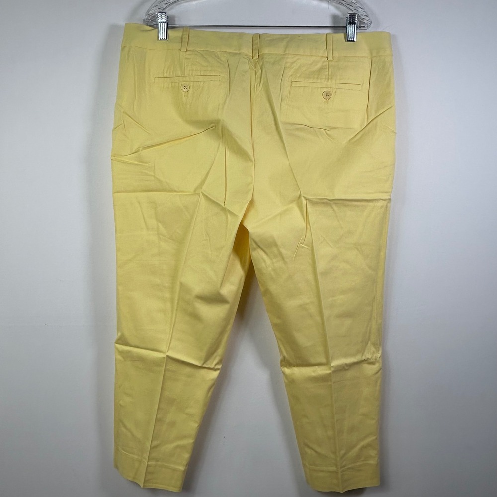 Talbots Signature Twill Crops Yellow Buttercup Pants Womens 18 New - Picture 2 of 12